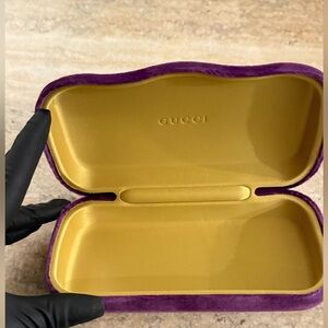Gucci Purple and Gold Eyewear Case